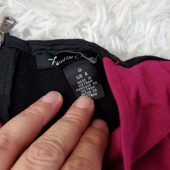 Kenneth Cole Womens Dress Size 0 Pink Stretch Round Neck Classic Evening Sheath - Picture 6 of 6